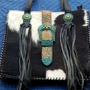 Black and White Cattle Handbag